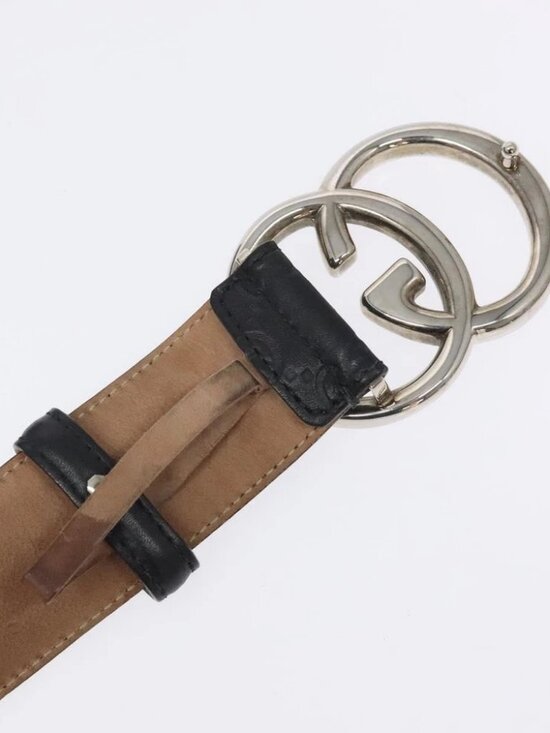 GUCCI GG Canvas Guccissima Belt Leather 37.8\